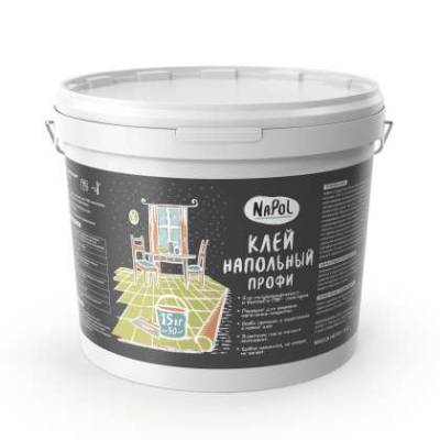 Каталог Клея  Грунтовки Герметики Сварки Клей напольный профи Napol, 15кг - фото 1