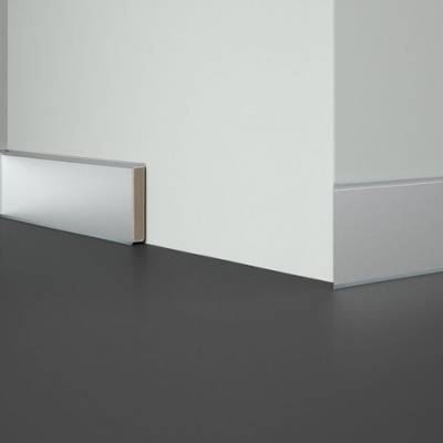 Плинтус Плинтус МДФ Cubu 80х11 мм Нержавеющая сталь (2,5м) - фото 1