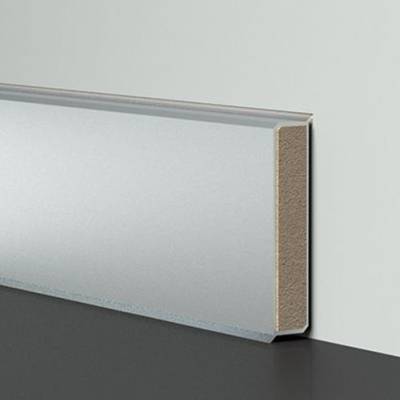 Плинтус Плинтус МДФ Cubu 80х11 мм Нержавеющая сталь (2,5м) - фото 2